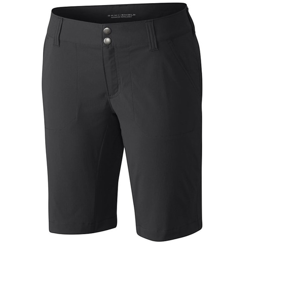 Shorts Columbia Femme Taille 4 Noir - Randonnée Décontracté Stretch - Occasion Très Bon état